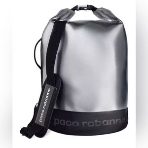 Paco Rabanne Invictus Silver & Black Duffle Weekender Dry Bag